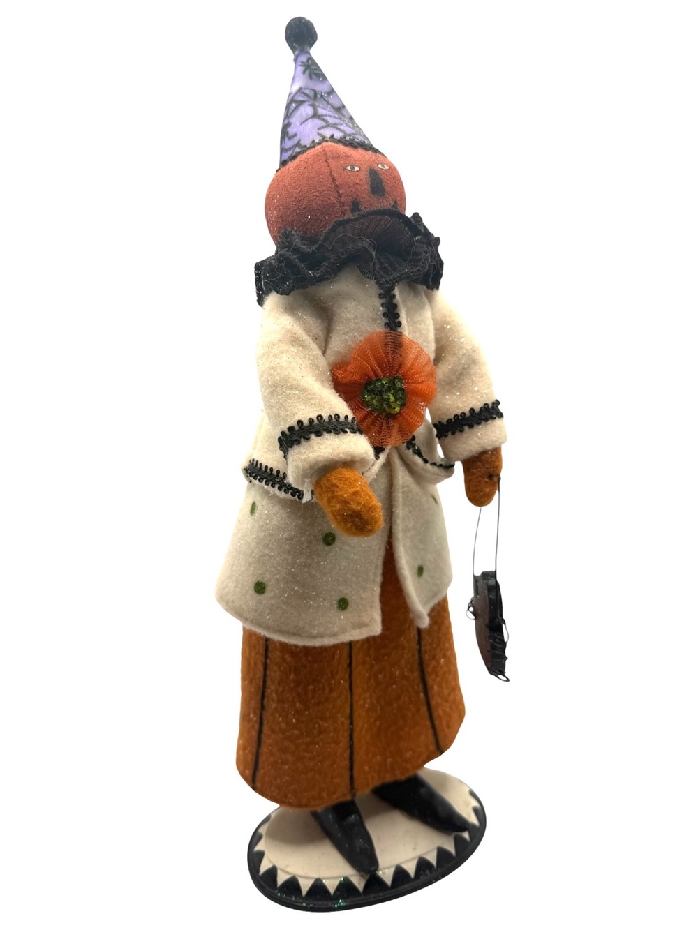 Vintage-Style Halloween Pumpkin Figurine